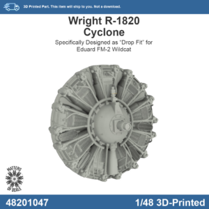 Wright R-1820-56 Cyclone :: 3D Printed 1/48 for Eduard FM-2 Wildcat