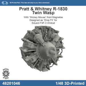 Pratt & Whitney R-1830-86 Twin Wasp :: 3D Printed 1/48 for Eduard F4F-3
