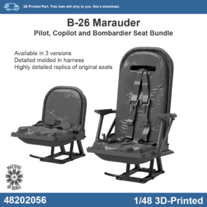 Seats Bundle for B-26 Marauder :: 1/48 3D Printed