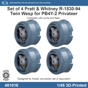 1-48 pb4y-2 engine and cowl set